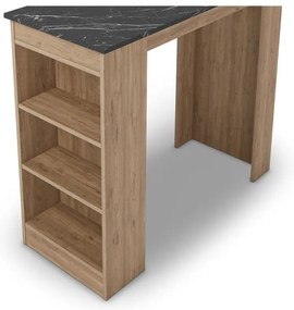 Masă de bar cu blat cu aspect de marmură 47x120 cm Peru – Marckeric