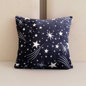 Fata de perna din microplus STARLIGHT 45x45 cm, albastru inchis