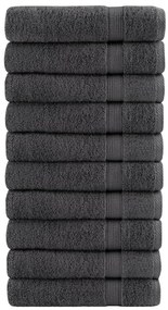 vidaXL Prosoape de mâini SOLUND 10 buc. antracit 50x100 cm 600gsm