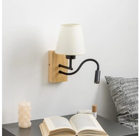 Lampă LED de perete Brilagi NUBILA WOOD 1xE27/25W/230V + LED/3W stejar/crem