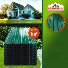 Tablă trapezoidală ARON, set 14 bucăți, 110×46 cm, verde Gardebruk