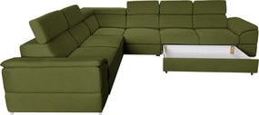 Colţar, ţesătură verde Majestic, SEGORIA LUX