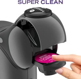 Espressor Krups KP243B10 NDG GENIO S ANTHRACITE, 1500 W, 15 bar, 0,8 l, Compatibil cu capsulele NESCAFÉ® Dolce Gusto®, LED, Functie XL, Gri/Antracit
