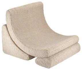 Fotoliu de copii maro deschis cu tapițerie din țesătură bouclé Moon – Wigiwama