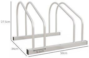 SPORTNOW Rastel pentru 2 Biciclete din Oțel, Suport de Biciclete cu Poziție Reglabilă, 50x34x27,5 cm, Argintiu | Aosom Romania