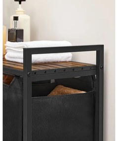 Coș pentru rufe REX maro/negru