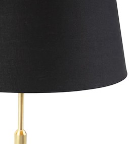 Lampă de masă auriu / alamă cu umbră neagră cu auriu 32 cm - Parte