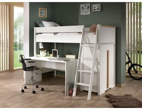 Dulap de copii pentru pat supraetajat Vipack London, alb