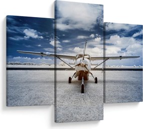 Tablou cu aeroplan cu motor (90x60 cm)