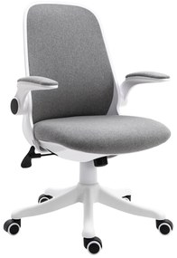 Vinsetto Fotoliu de birou Silla de Escritorio Basculante Altura Ajustable Reposabrazos Elevable 62,5x60x94-104 cm Gris | Aosom Romania