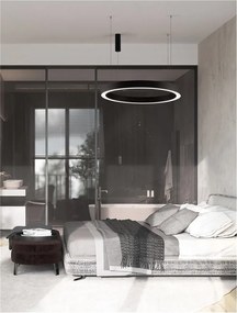 Pendul LED dimabil design modern MORBIDO negru 100cm