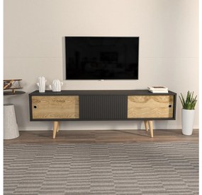 Dulap TV Ecranissa (antracit + Stejar). 1107289
