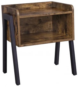 Masa Lampa Vintage Cu 1 Nisa, Maro Rustic, 42 Cm