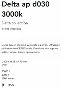 Aplica LED ambientala Delta ap d030 3000k negru