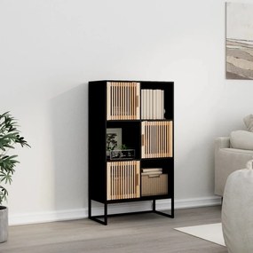 vidaXL Dulap înalt, negru, 70x35x125 cm, lemn prelucrat