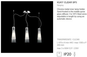 Pendul design italian KUKY CLEAR SP3 033952