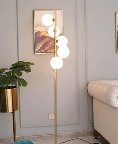 Lampadar TY3052-5 GD – 5 brațe elegante, soclu E27, finisaj auriu