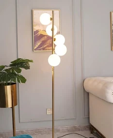 Lampadar TY3052-5 GD – 5 brațe elegante, soclu E27, finisaj auriu