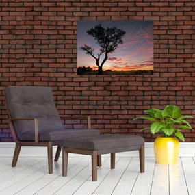 Tablou - Copac și nuanțe roșiatice (70x50 cm)