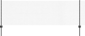 vidaXL Gard cu Stâlp Gri 0,8 x 10 m Oțel și PVC