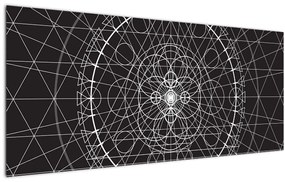 Tablou - Abstracție cu ceas (120x50 cm)