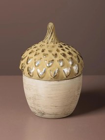 Set 2 cutii decorative, din sticla, Acorn
