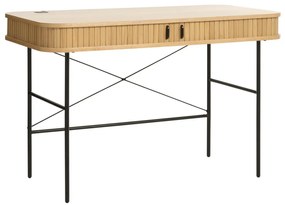 Birou cu aspect de lemn de stejar 60x120 cm Nola – Unique Furniture