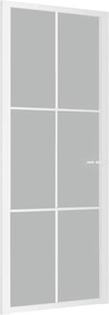 vidaXL Ușă de interior, 83x201,5 cm, alb, sticlă mată și aluminiu