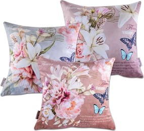 decoDoma Set de 3 feţe pernuţe HARLOW, 45 x 45 cm