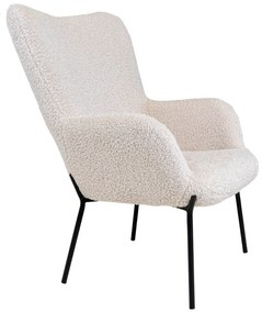 Fotoliu cu husă din blană artificială House Nordic Glasgow, alb