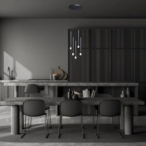 Lustra suspendata stil minimalist Ramira 5L negru