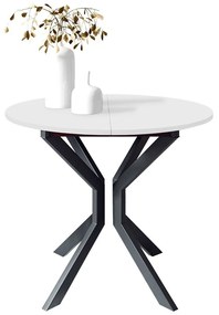 Masă sufragerie extensibilă 90 cm Kertare M 90 (Alb + Negru) (pentru 2-4 persoane). 1105351