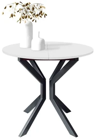 Masă sufragerie extensibilă 90 cm Kertare M 90 (Alb + Negru) (pentru 2-4 persoane). 1105351