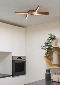 Eglo 901863 - Plafonieră LED RGBW dimabilă FOLCINO-Z 2xLED/18W/230V cupru/negru