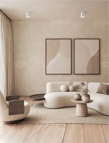 Spot aplicat design decorativ Ghips, AKU alb
