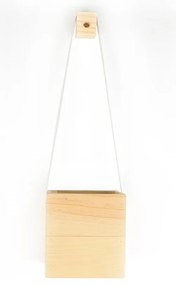 Ghiveci din lemn de brad Surdic Colgante, 17 x 62 cm, alb