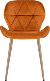 Scaun de sufragerie MANGO VELVET, teracota