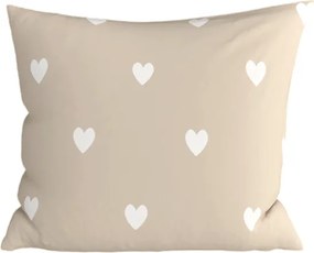 Fata de perna din bumbac amestec HEARTILO POLY 45x45 cm, bej
