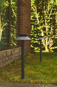 Stalp LED solar de exterior cu senzor de miscare IP44 Justina antracit