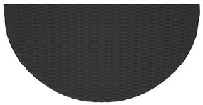 Masa de gradina, negru, 100x50x75 cm, poliratan 1, Negru, 100 x 50 x 75 cm