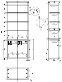 Set Birou și Bibliotecă Copii ALEX, Pin Masiv, Design Industrial – Vipack