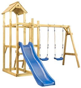 Turn de joaca, 285x120x226,5 cm, lemn de pin impregnat