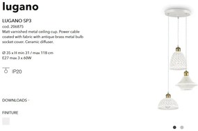 Lustra cu 3 pendule ceramice design modern LUGANO SP3 206875