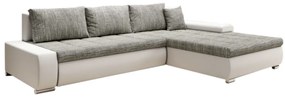 Supermobel Coltar TOSCANIA C, 297x80x214, berlin 01/piele eco alba, dreapta