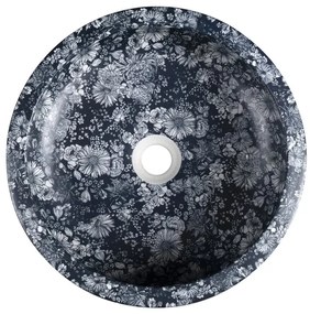 Sapho - Lavoar pentru blat PRIORI Ø 41 cm ceramică/albastru