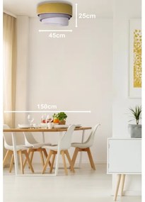Duolla - Plafonieră TRIO 1xE27/15W/230V d. 45 cm galben/gri/alb