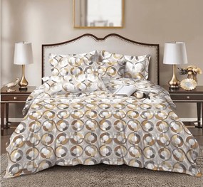 Lenjerie de pat din microfibra CIRELLO maro-gri Dimensiune lenjerie de pat: 70 x 90 cm | 140 x 200 cm