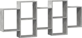 vidaXL Raft de perete, gri beton, 159x18x65 cm, lemn prelucrat