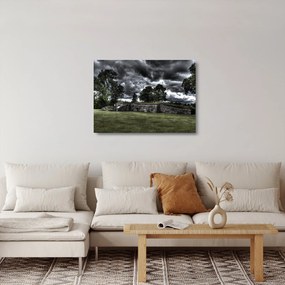 Tablou pe sticlă cu cerul întunecat (70x50 cm)