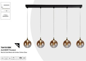 Lustra cu 5 pendule LED design modern minimalist Alchemy
